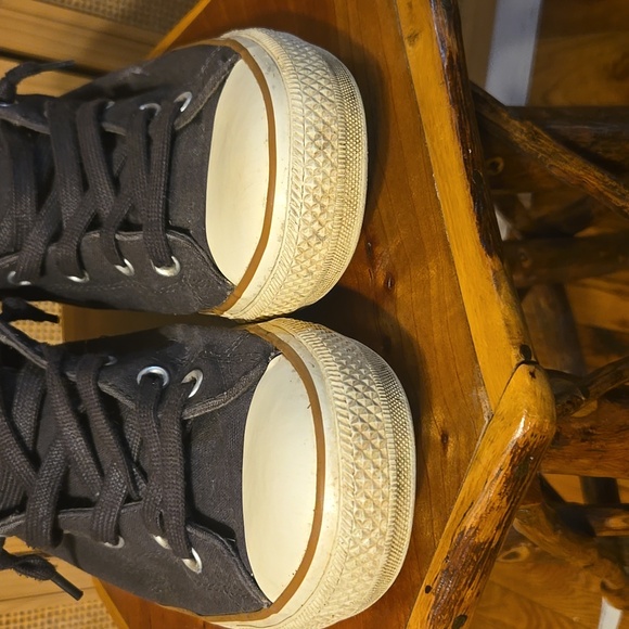 Converse All Star High-Top Sneakers - Dark Gray and White Mens Size 10 - Picture 4 of 10